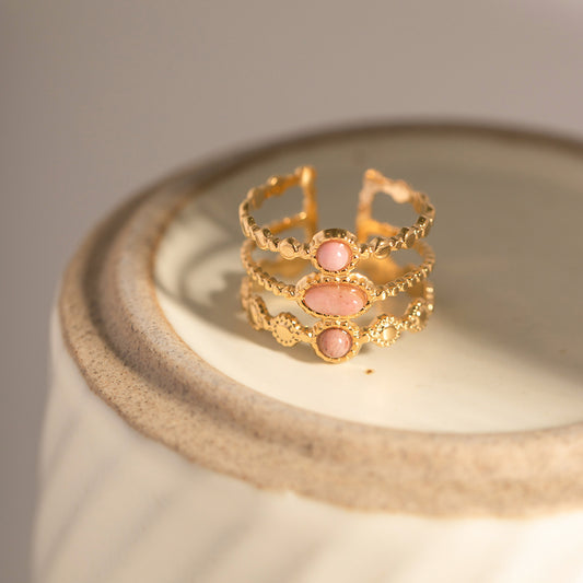 PINK LAYER GOLD RING