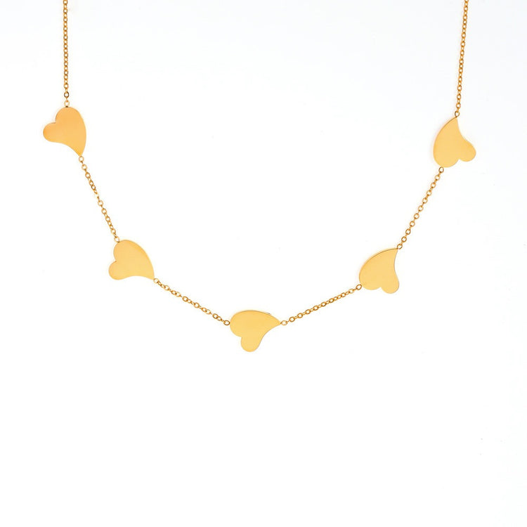 HEARTS GOLD NECKLACE