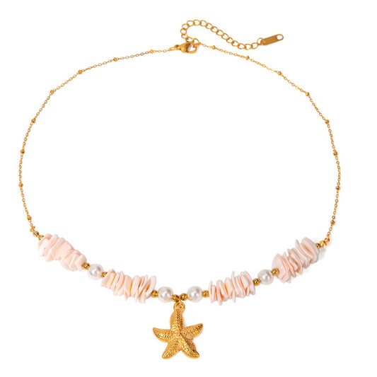 SEA STAR  PINK NECKLACE