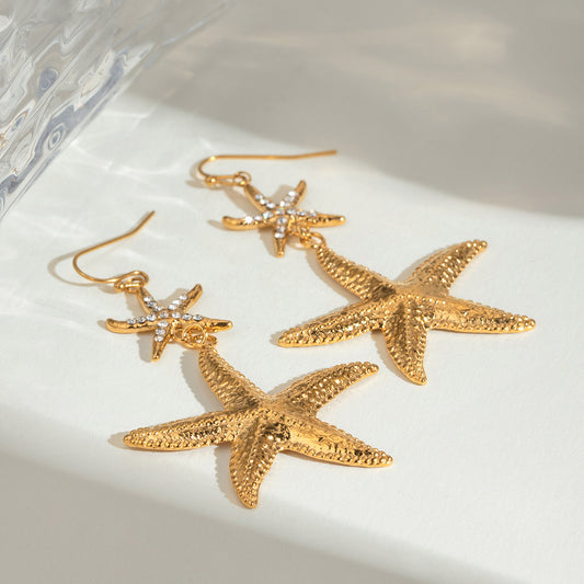 SEA STAR HOOP EARRINGS