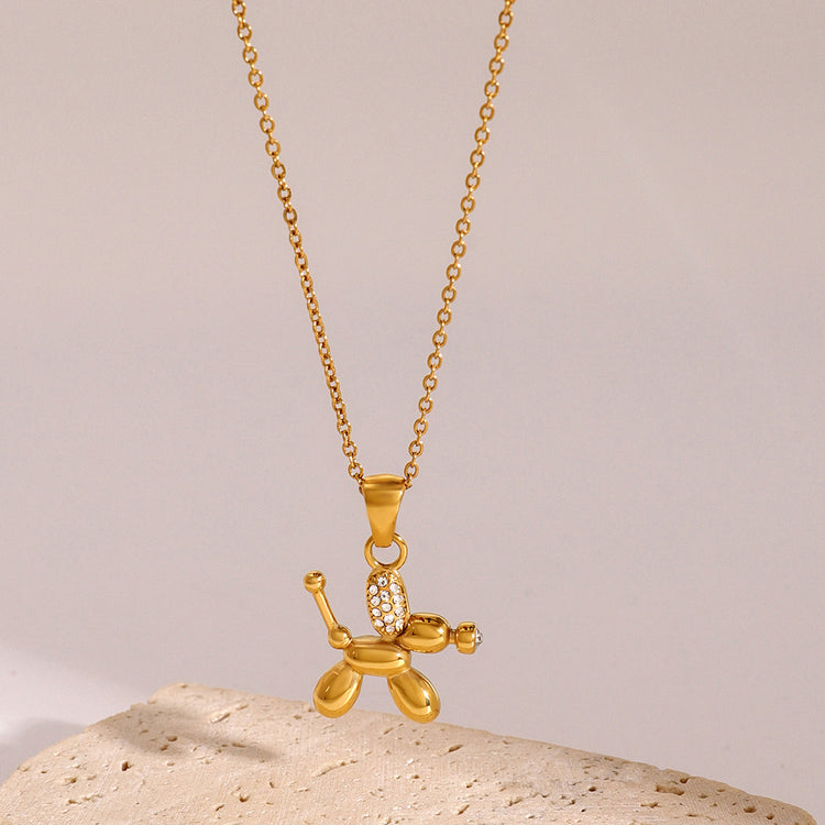 CUTE DOG GOLD NECKLACE