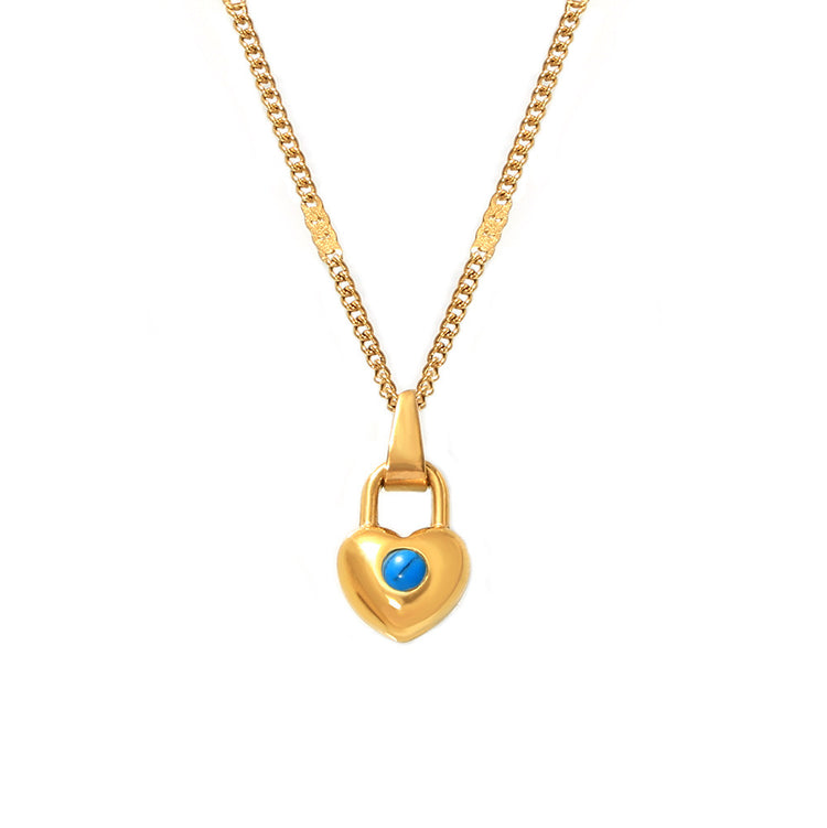 BLUE HEART NECKLACE