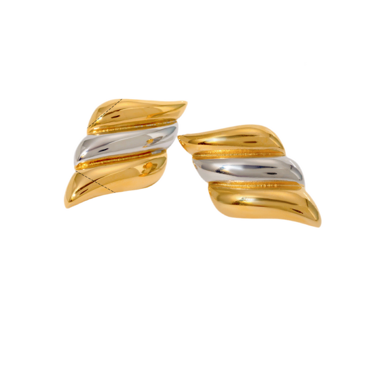 GOLD SS STRIP EARRINGS