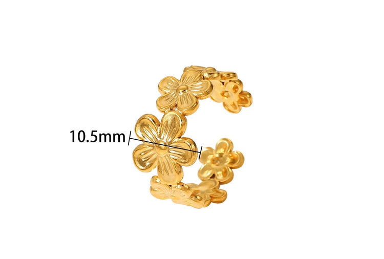 FLOWER ADJUSTABLE RING