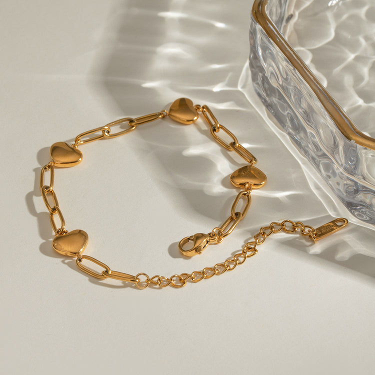 HEART GOLD BRACELET