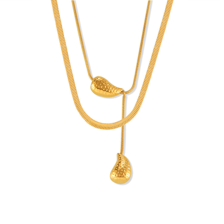 GOLD WATER DROP NECKLACE