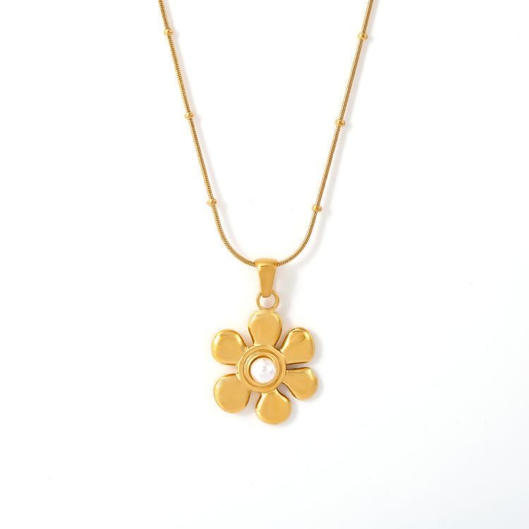 GOLD FLOWER NECKLACE