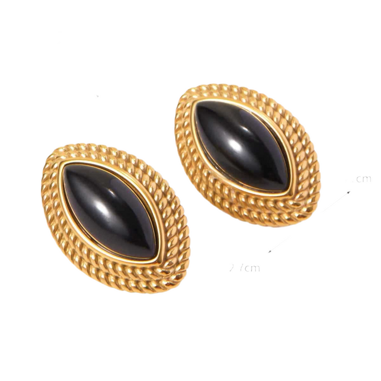 BLACK VICTORIA EARRINGS