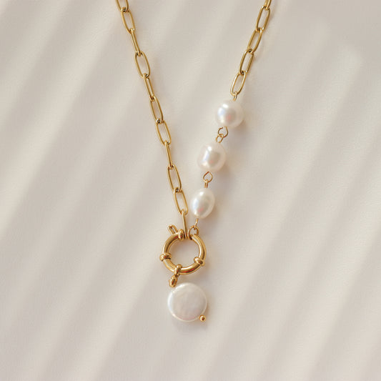 PEARL LINK CHAIN NECKLACE