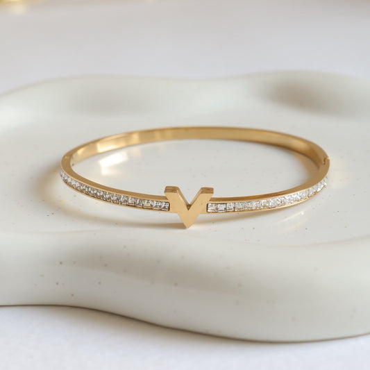 GOLD V BANGLE