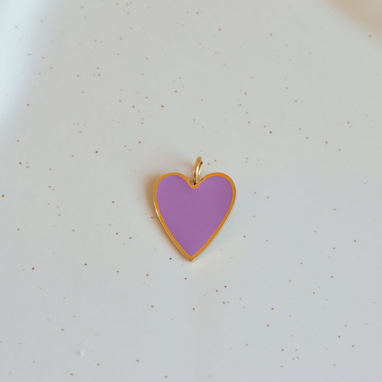 LILAC HEART CHARM