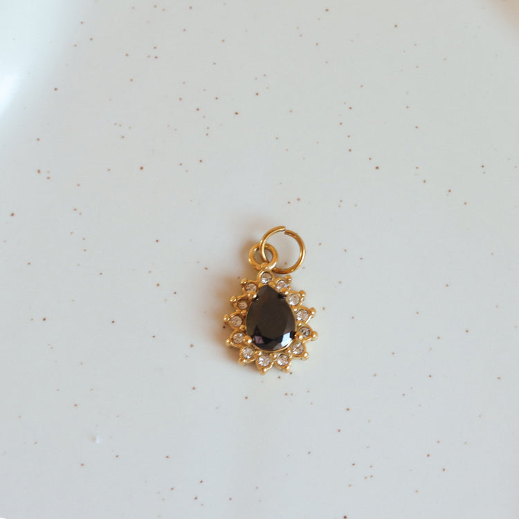 BLACK CRYSTAL CHARM