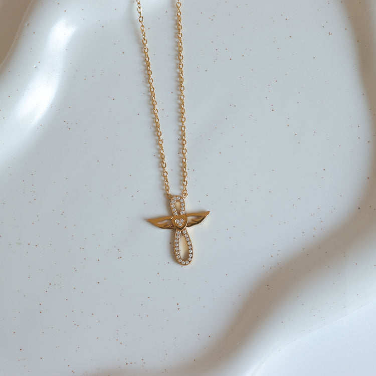 ANGEL WING GOLD NECKLACE