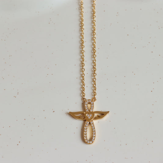 ANGEL WING GOLD NECKLACE