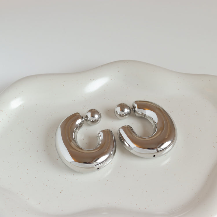 CHUNKY SILVER EARRINGS