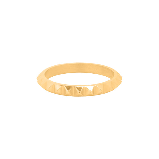 PYRAMID GOLD RING