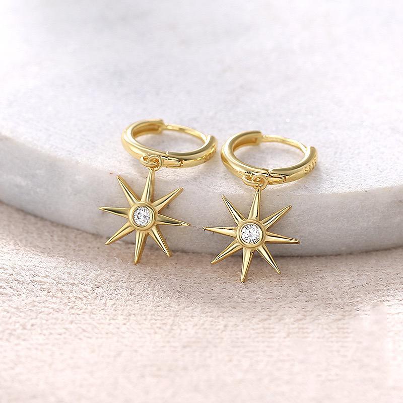 STAR DROP MINI HOOP EARRING-VENUS LOVES JEWELLERY